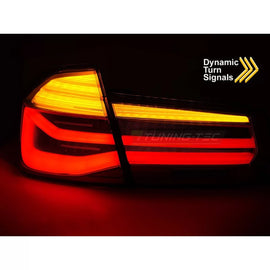Set fanali posteriori LED per BMW Serie 3 F30 berlina 2011-2018, rosso base, sinistro e destro