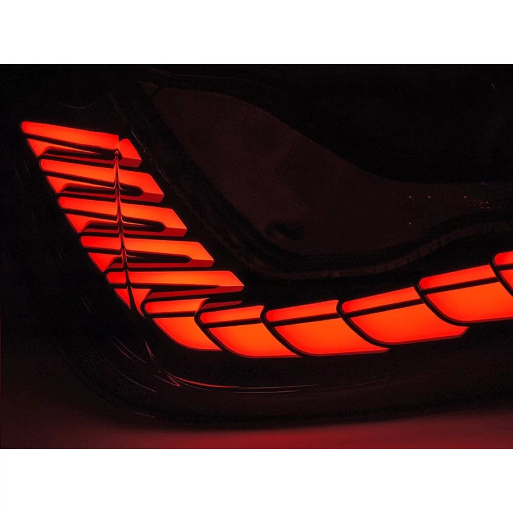 Set fanali posteriori LED per BMW Serie 3 F30 berlina 2011-2018, fumé base, sinistro e destro