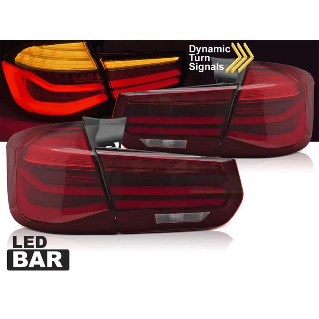 Set fanali posteriori LED per BMW Serie 3 F31 Touring 2011-2018 con dinamico frecce, rosso base, sinistro e destro