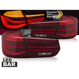 Set fanali posteriori LED per BMW Serie 3 F31 Touring 2011-2018 con dinamico frecce, rosso base, sinistro e destro