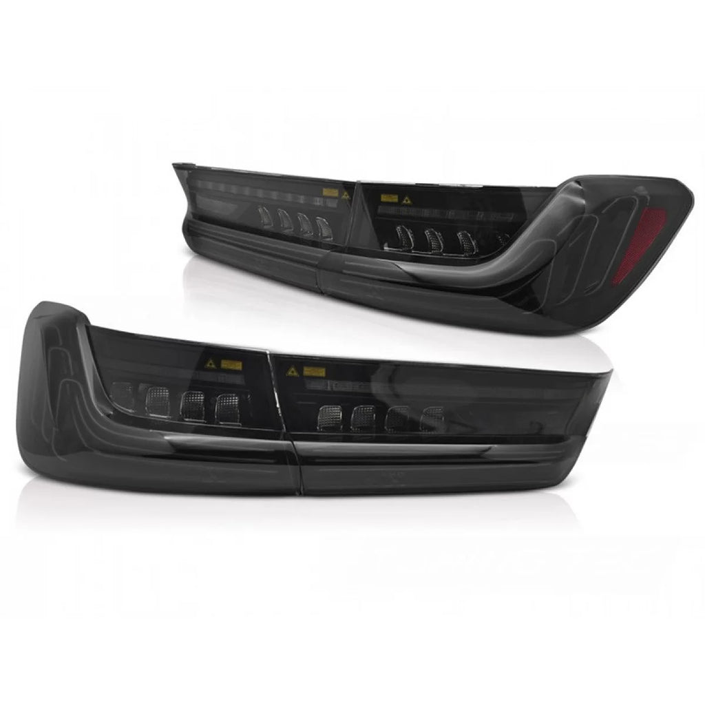 Set fanali posteriori LED per BMW Serie 3 G20 berlina 2019-2022, con fumé base, sinistro e destro