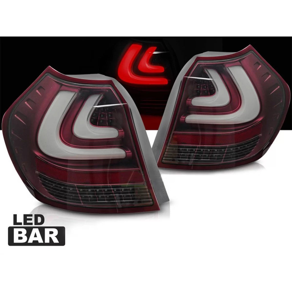 Set fanali posteriori LED per BMW Serie 1 E87 2004-2007, con rosso base, sinistro e destro
