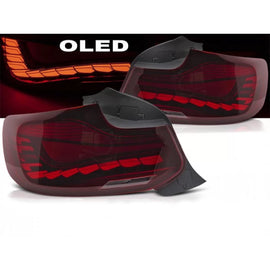 Set fanali posteriori LED per BMW Serie 2 F22 Coupe, F23 Cabriolet 2013-2021, M2 F87 2016-2021, con rosso base, sinistro