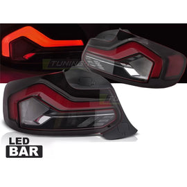 Set fanali posteriori LED per BMW Serie 2 F22 Coupe, F23 Cabriolet 2013-2021, M2 F87 2016-2021, con rosso fumé base