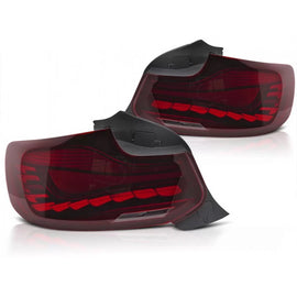 Set fanali posteriori LED per BMW Serie 2 F22 Coupe, F23 Cabriolet 2013-2021, M2 F87 2016-2021, con rosso base, sinistro