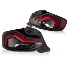 Set fanali posteriori LED per BMW Serie 2 F22 Coupe, F23 Cabriolet 2013-2021, M2 F87 2016-2021, con rosso fumé base