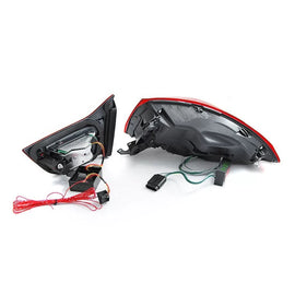 Set fanali posteriori LED per BMW Serie 4 F32 Coupe, F33 Cabriolet, F36 Gran Coupe 2013-2016, fumé, sinistro e destro