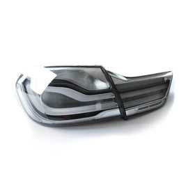 Set fanali posteriori LED per BMW Serie 4 F32 Coupe, F33 Cabriolet, F36 Gran Coupe 2013-2016, completamente fumé,