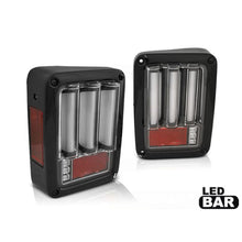 Set fanali posteriori LED per Jeep Wrangler JK 2007-2018, fumé base, sinistro e destro