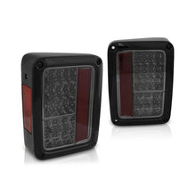 Set fanali posteriori LED per Jeep Wrangler JK 2007-2018, fumé base, sinistro e destro