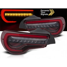 Set fanali posteriori LED per Toyota GT86 2012-2021, rosso fumé base, sinistro e destro