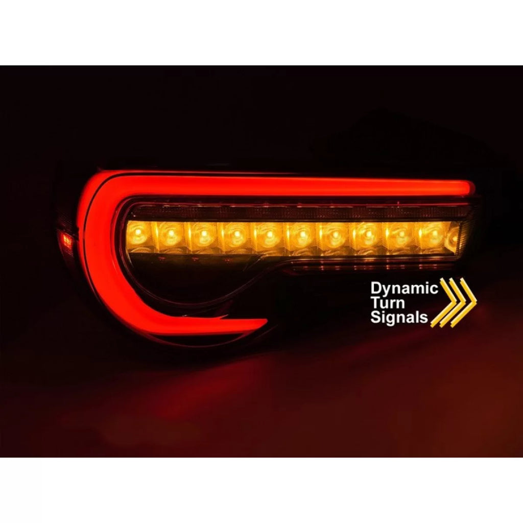 Set fanali posteriori LED per Toyota GT86 2012-2021, rosso fumé base, sinistro e destro
