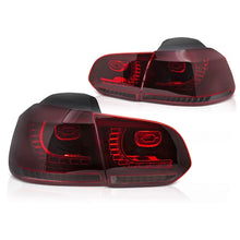 Set fanali posteriori LED per Volkswagen Golf VI hatchback 2008-2013, rosso fumé base, sinistro e destro