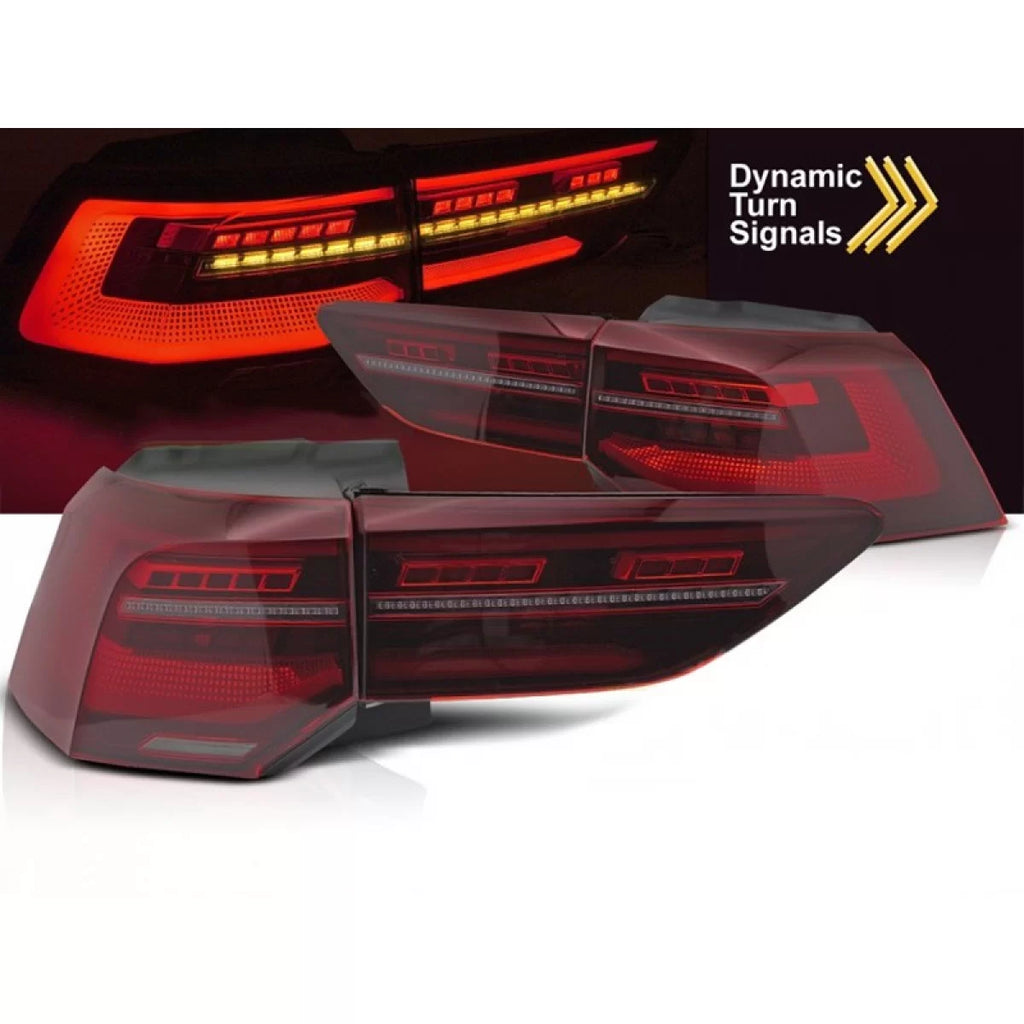 Set fanali posteriori LED per Volkswagen Golf VIII 2019-2024 hatchback, con rosso base, sinistro e destro