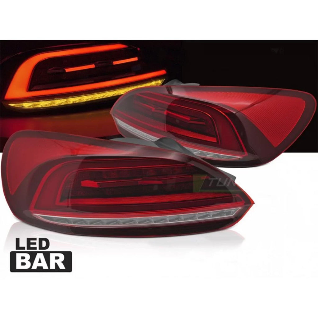 Set fanali posteriori LED per Volkswagen Scirocco 2008-2014, con rosso base, sinistro e destro