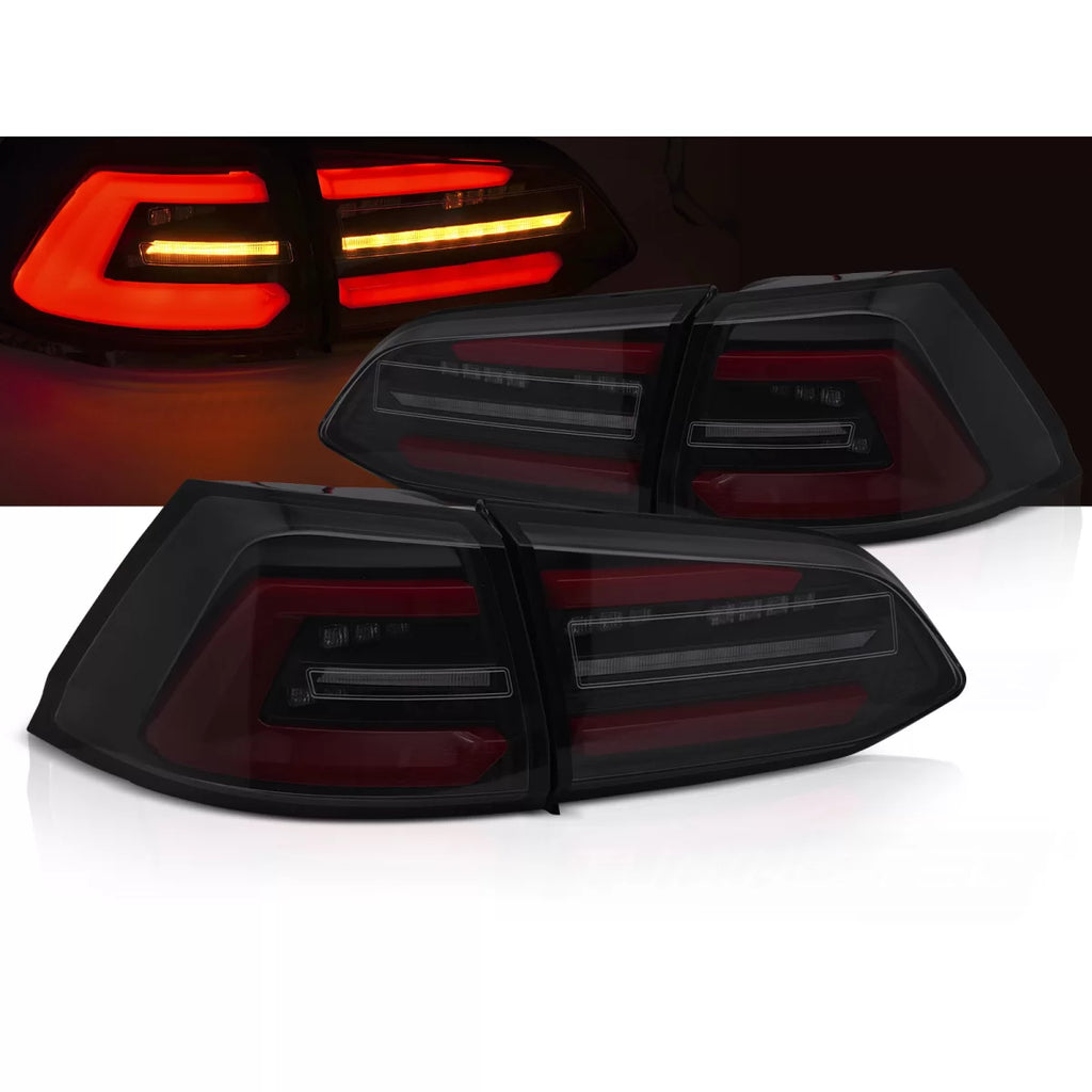 LED Fanali posteriori neri fumé W/REDSEQ compatibile VW GOLF 7 17-19 SW