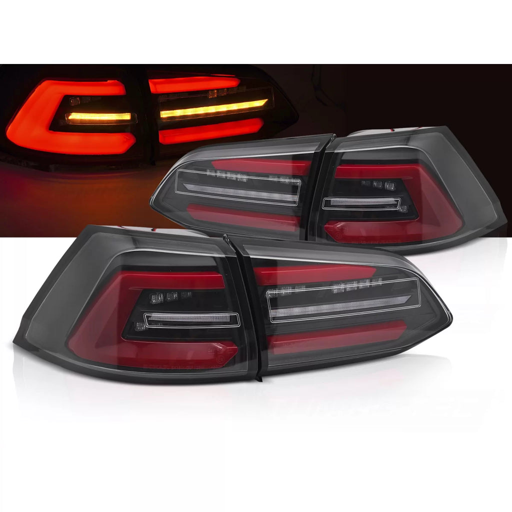 LED Fanali posteriori neri W/rosso SEQ compatibile VW GOLF 7 13-17 SW