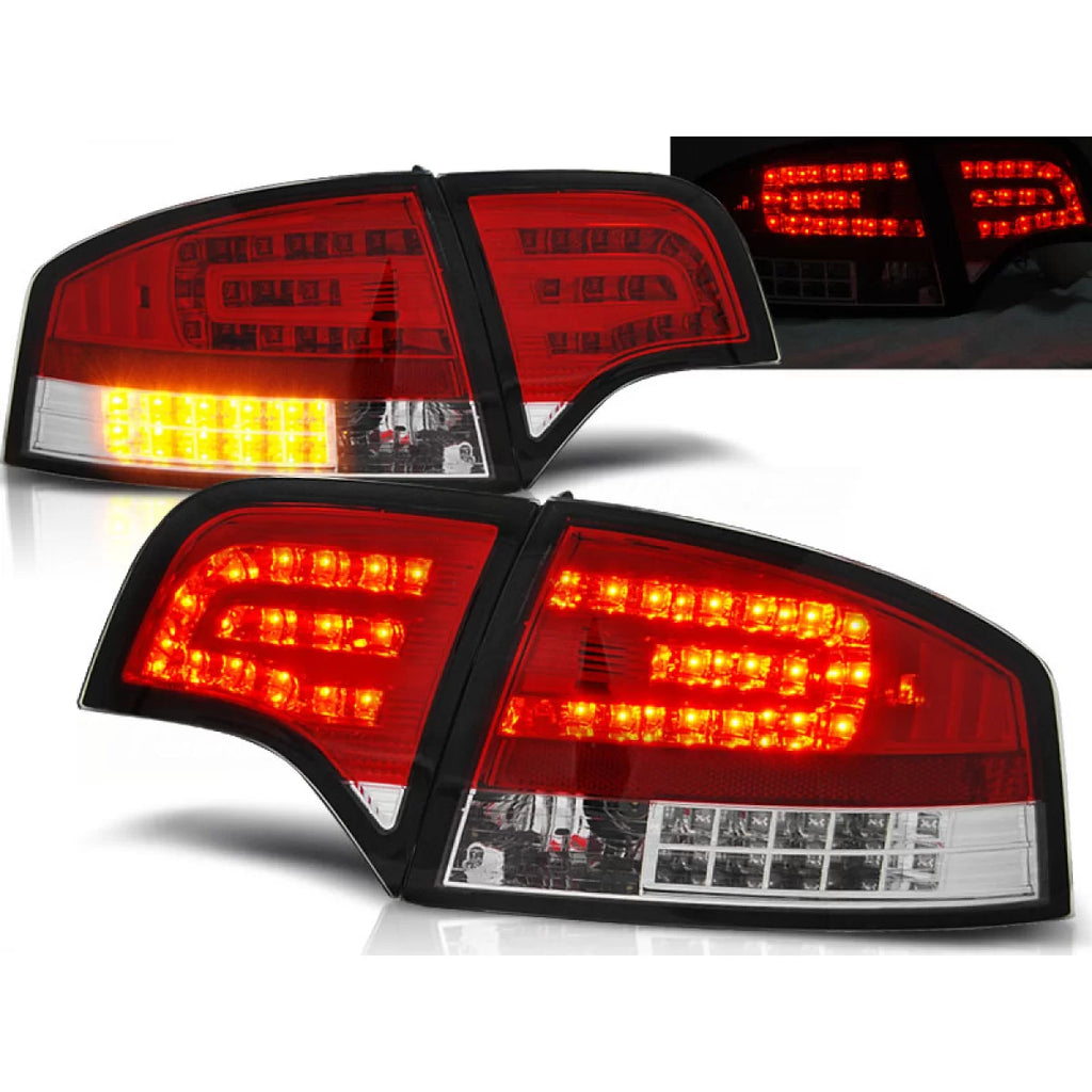 LED Fanali posteriori rossi bianco compatibile AUDI A4 B7 11.04-03.08 berlina