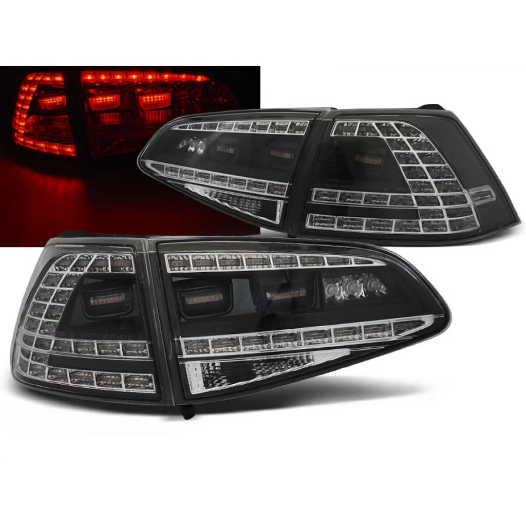 LED Fanali posteriori Sport nero SEQ compatibile VW GOLF 7 13-17