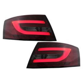 Fanali posteriori LED per Audi A6 C6 4F berlina (04.2004-2008) rosso fumé 7PIN