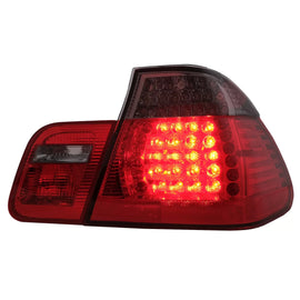 Fanali posteriori LED per BMW Serie 3 E46 berlina 4D (09.2001-03.2005) rosso fumé