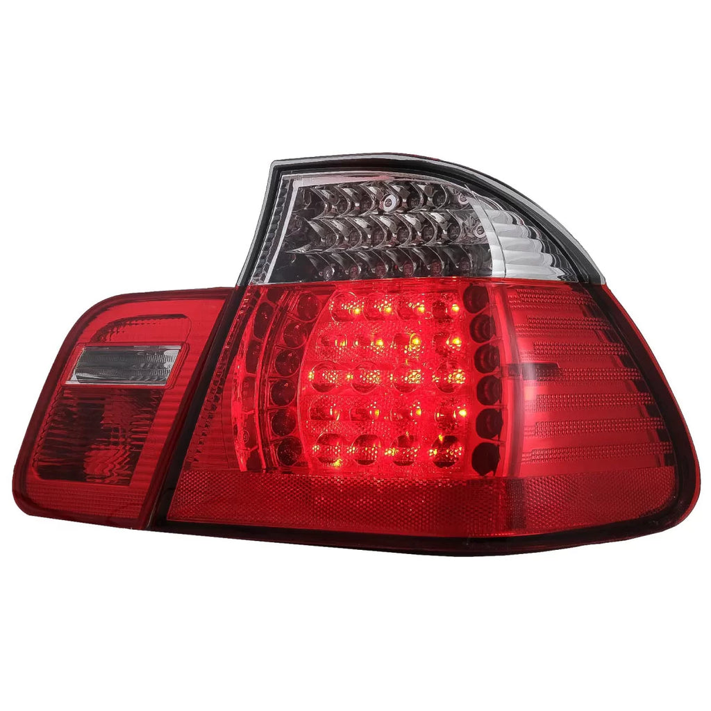 Fanali posteriori LED per BMW Serie 3 E46 berlina 4D (09.2001-03.2005) rosso trasparente