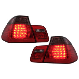 Fanali posteriori LED per BMW Serie 3 E46 berlina 4D (09.2001-03.2005) rosso fumé