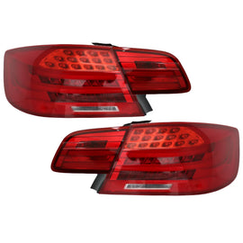 Fanali posteriori LED per BMW Serie 3 E92 Coupe Pre LCI (2006-2010) rosso trasparente