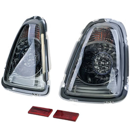 Fanali posteriori LED trasparente vetro nero fumé per Mini un Cooper R56 2006-2010