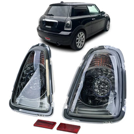 Fanali posteriori LED trasparente vetro nero fumé per Mini un Cooper R56 2006-2010