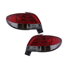 Fanali posteriori LED per Peugeot 206 hatchback 3 / 5 porte (10.1998-2004) rosso bianco