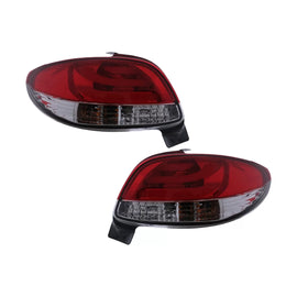 Fanali posteriori LED per Peugeot 206 hatchback 3 / 5 porte (10.1998-2004) rosso bianco