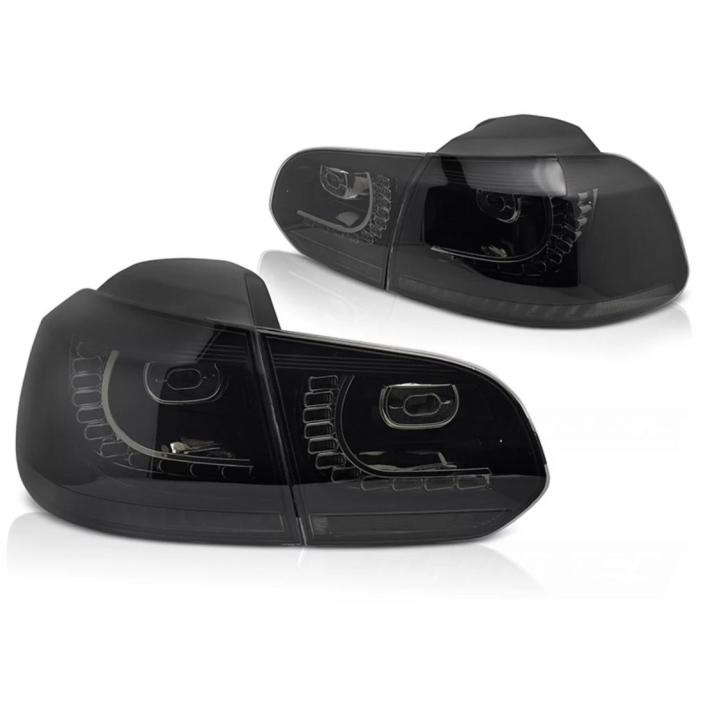 Fanali posteriori LED set per VOLKSWAGEN GOLF VI hatchback 2008-2013, fumé BASE, sinistro e destro