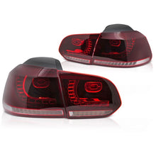 Carica l'immagine nel visualizzatore di Gallery, Fanali posteriori LED per VOLKSWAGEN GOLF VI hatchback 2008-2013, rosso e bianco BASE, sinistro e destro