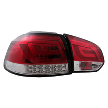 Fanali posteriori LED per VW Golf 6 VI (2008-2013) rosso trasparente