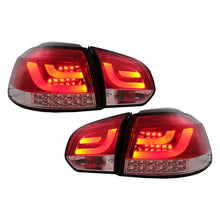 Fanali posteriori LED per VW Golf 6 VI (2008-2013) rosso trasparente