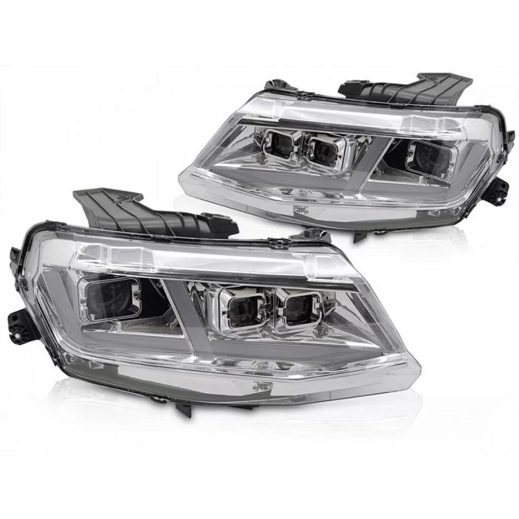 Set fari anteriori per Chevrolet Camaro 2016-2018 con cromato base, con dinamico Indicatori di direzione, per il modello