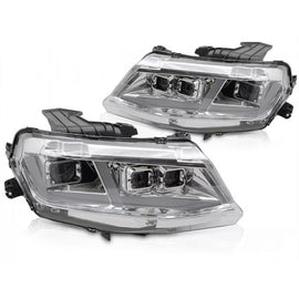Set fari anteriori per Chevrolet Camaro 2016-2018 con cromato base, con dinamico Indicatori di direzione, per il modello