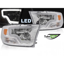 Set fari anteriori per Dodge Ram 2009-2018 con cromato base, sinistro e destro LED tuning