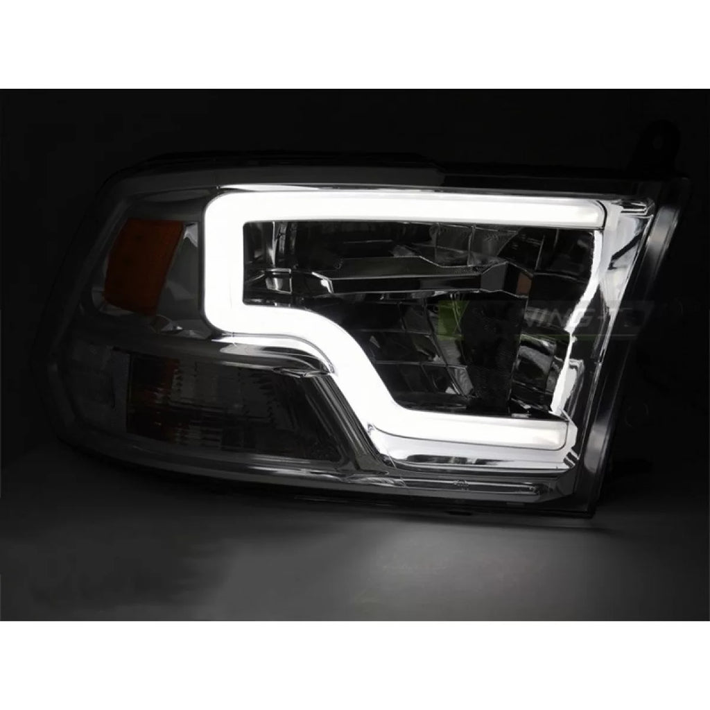Set fari anteriori per Dodge Ram 2009-2018 con cromato base, sinistro e destro LED tuning