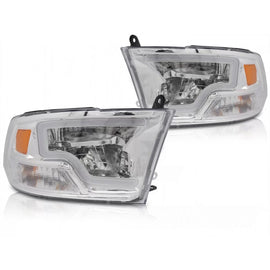 Set fari anteriori per Dodge Ram 2009-2018 con cromato base, sinistro e destro LED tuning