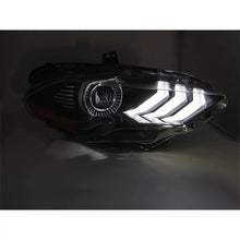 Set fari anteriori per Ford Mustang 2018-2021 con nero base, per il modello con di serie DRL luci, sinistro e destro LED