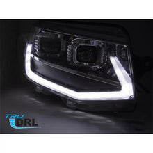 Set fari anteriori per Volkswagen T6 2015-2019 con nero base, per il modello con di serie DRL luci, sinistro e destro