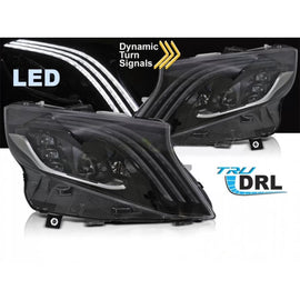 LED TUNING Set fari anteriori per MERCEDES Classe V W447 VITO 2014-2023 con nero BASE, per il modello con di serie