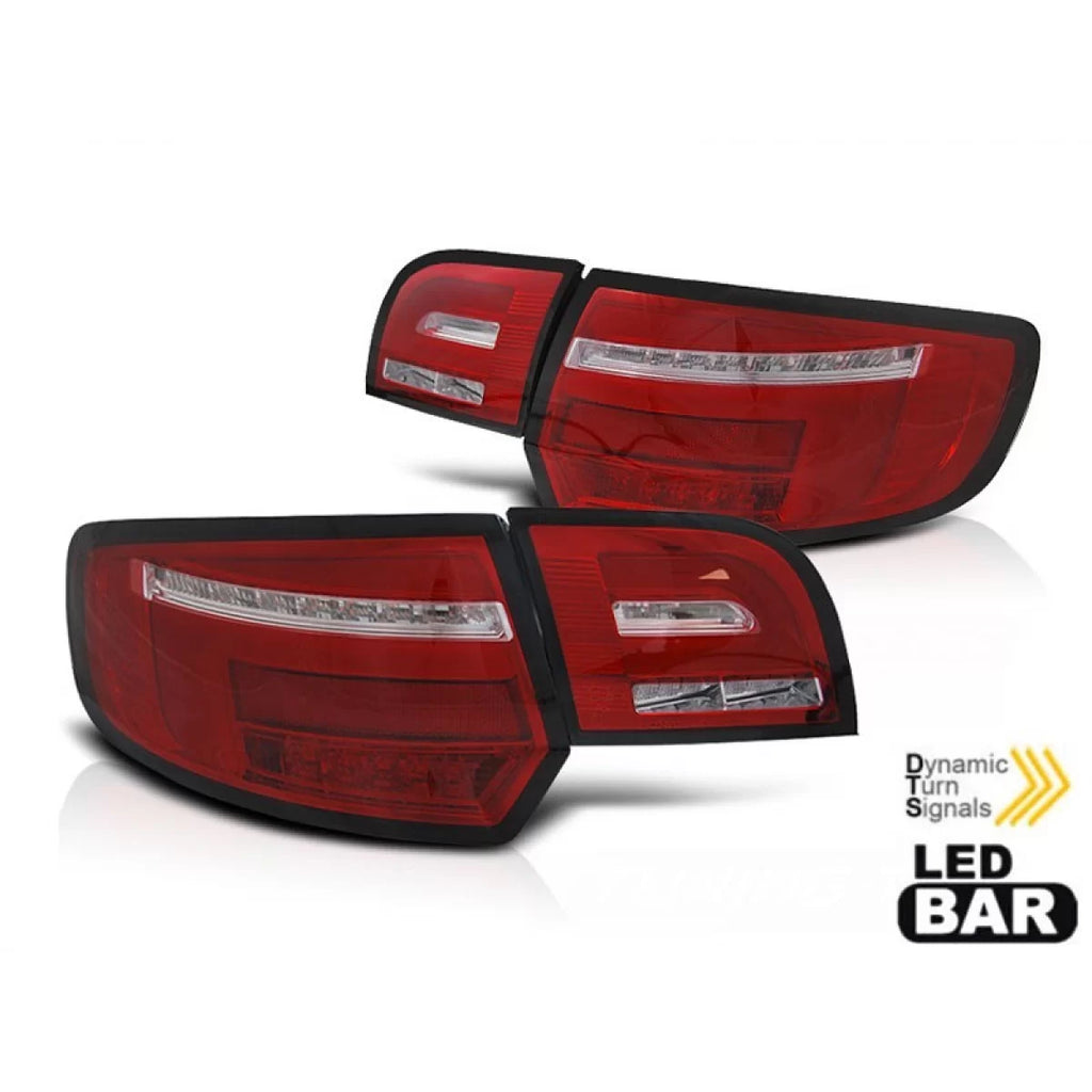 Kit fanali posteriori per Audi A3 8P sportback 2003-2008 rosso e bianco base, sinistro e destro LED tuning