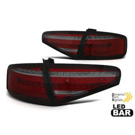 Kit fanali posteriori per Audi A4 B8 berlina 2012-2015 rosso fumé base per il modello con lampade alogene Fanali