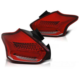Kit fanali posteriori per Ford Focus III hatchback dal 2015 rosso/bianco, sinistro e destro LED tuning