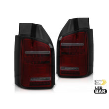 Set fanali posteriori per Volkswagen T5 2003-2009, rosso e fumé base, sinistro e destro LED tuning