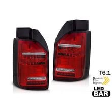 Carica l'immagine nel visualizzatore di Gallery, Set fanali posteriori per VW T6.1 2019-2021 rosso-bianco base, sinistro e destro per il modello con di serie-installato