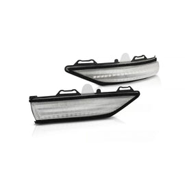 LED Indicatori di direzione per laterale specchietti on Ford Fiesta hatchback dal 2017 con 3 o 5 porte, con cromato base